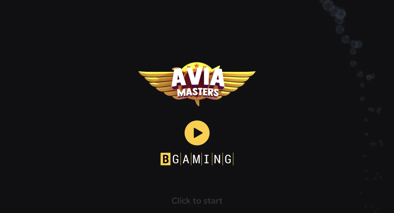 Aviamasters start screen showing BGaming as the provider