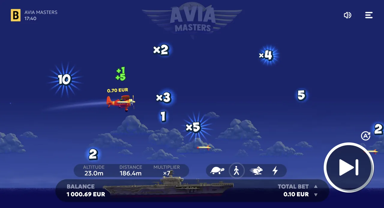 Aviamasters crash game gameplay by BGaming